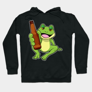 Frog with Bottle of Beer Hoodie